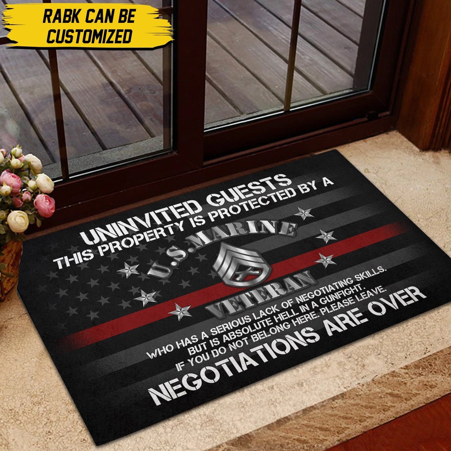 Premium Personalised Uninvited Guests Doormat PVC190702