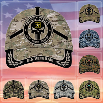 Badass Puniskull Multiservice U.S Veteran Cap NPVC150503
