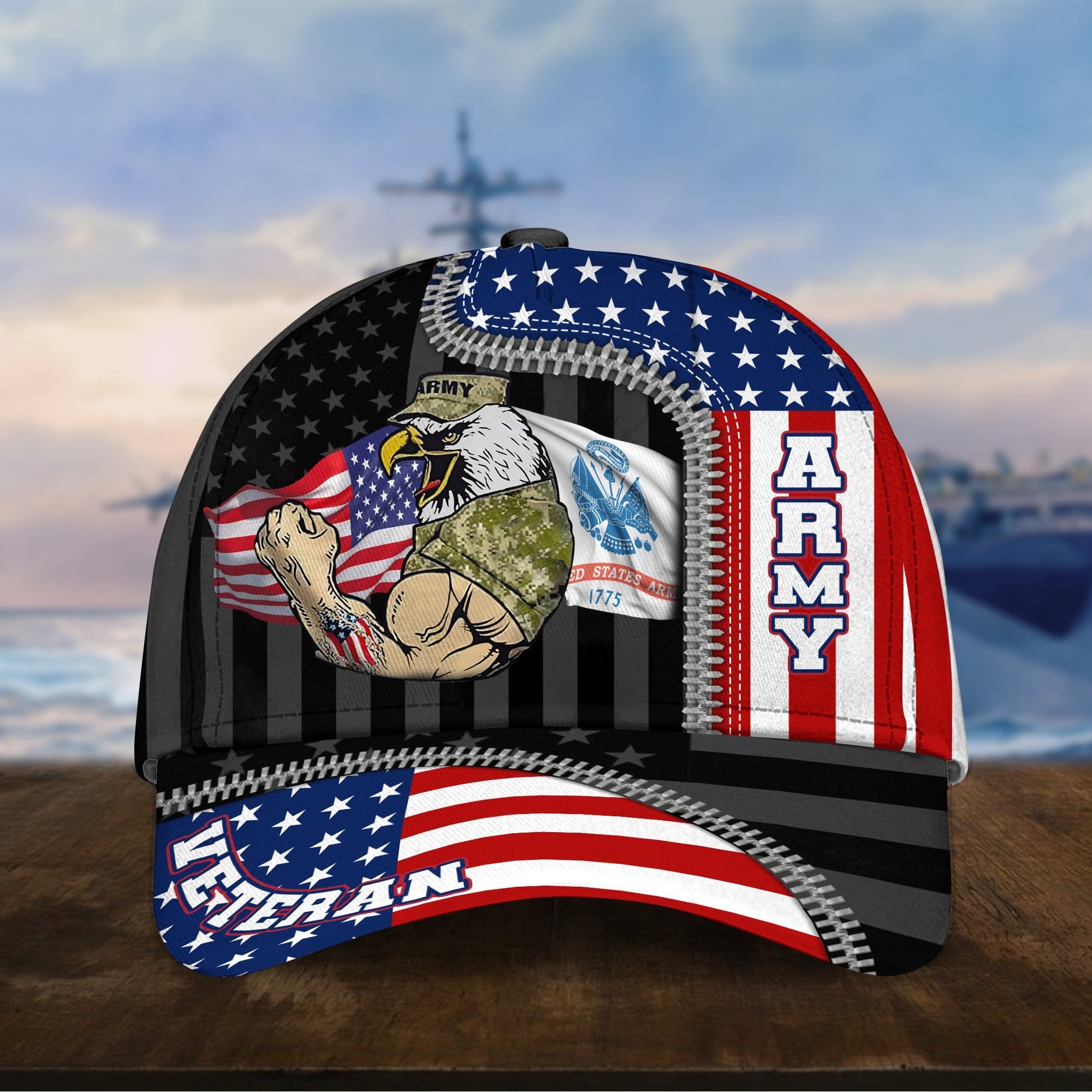 US Veteran Proudly Served Multiservice Cap PVC010805