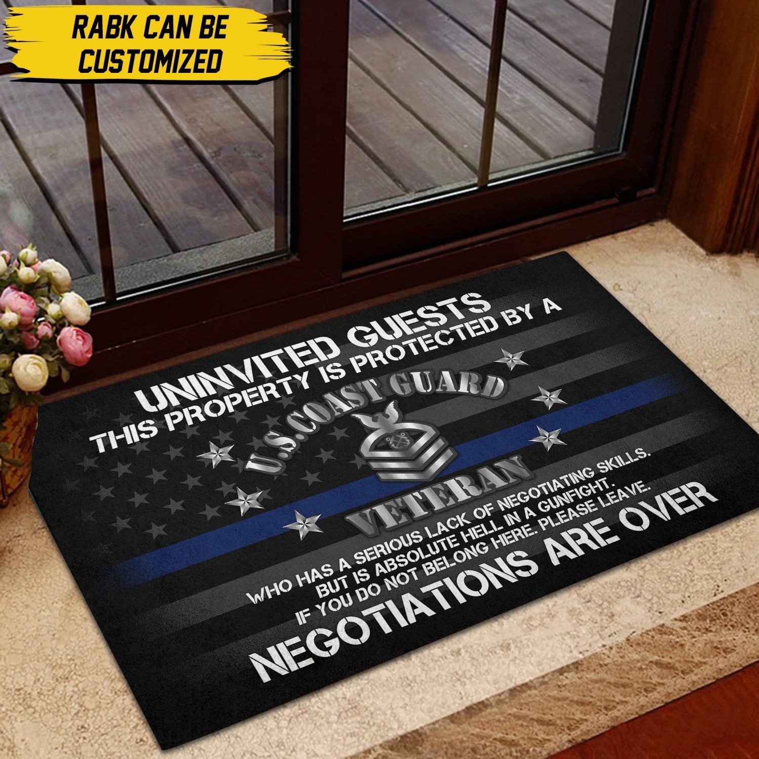 Premium Personalised Uninvited Guests Doormat PVC190702