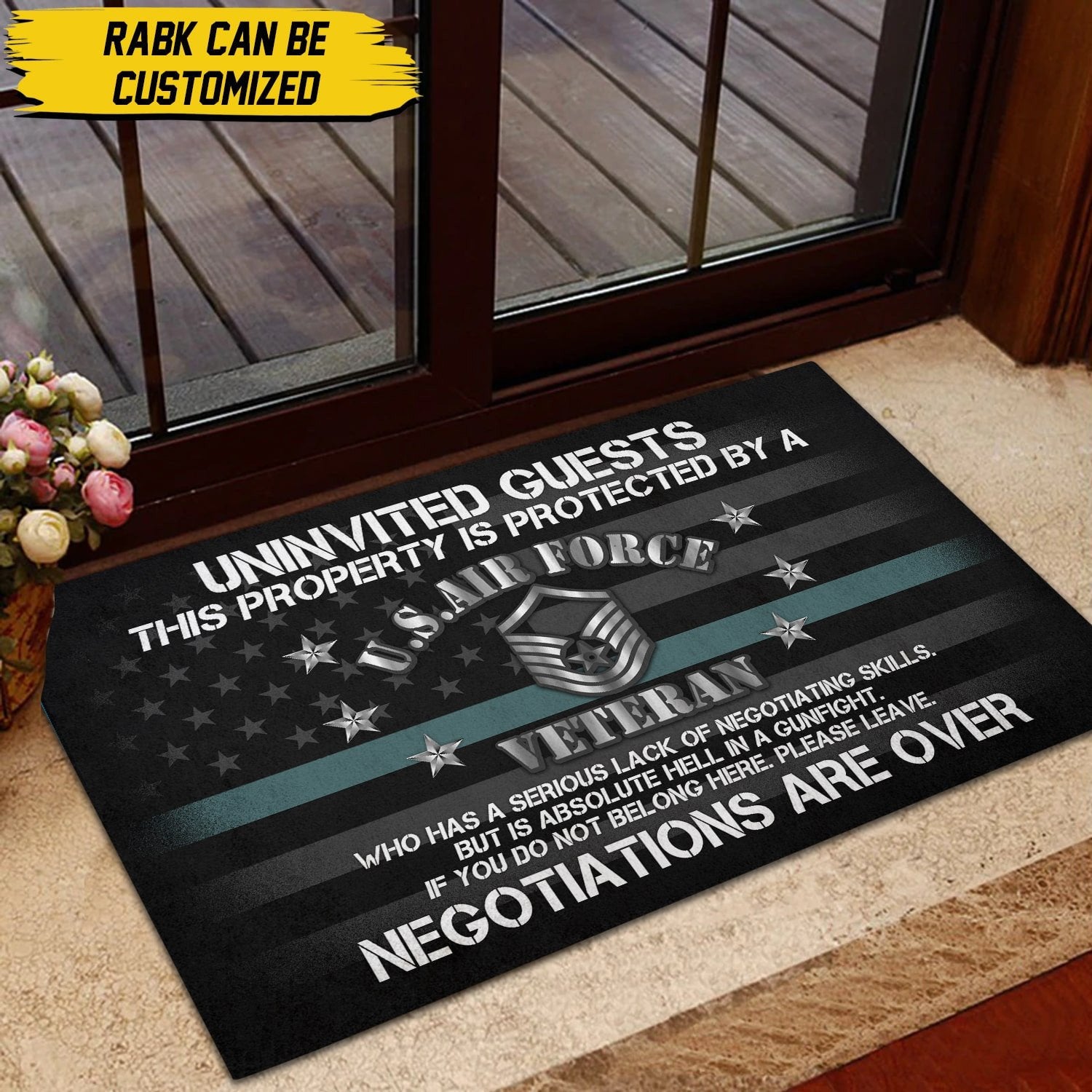 Premium Personalised Uninvited Guests Doormat PVC190702