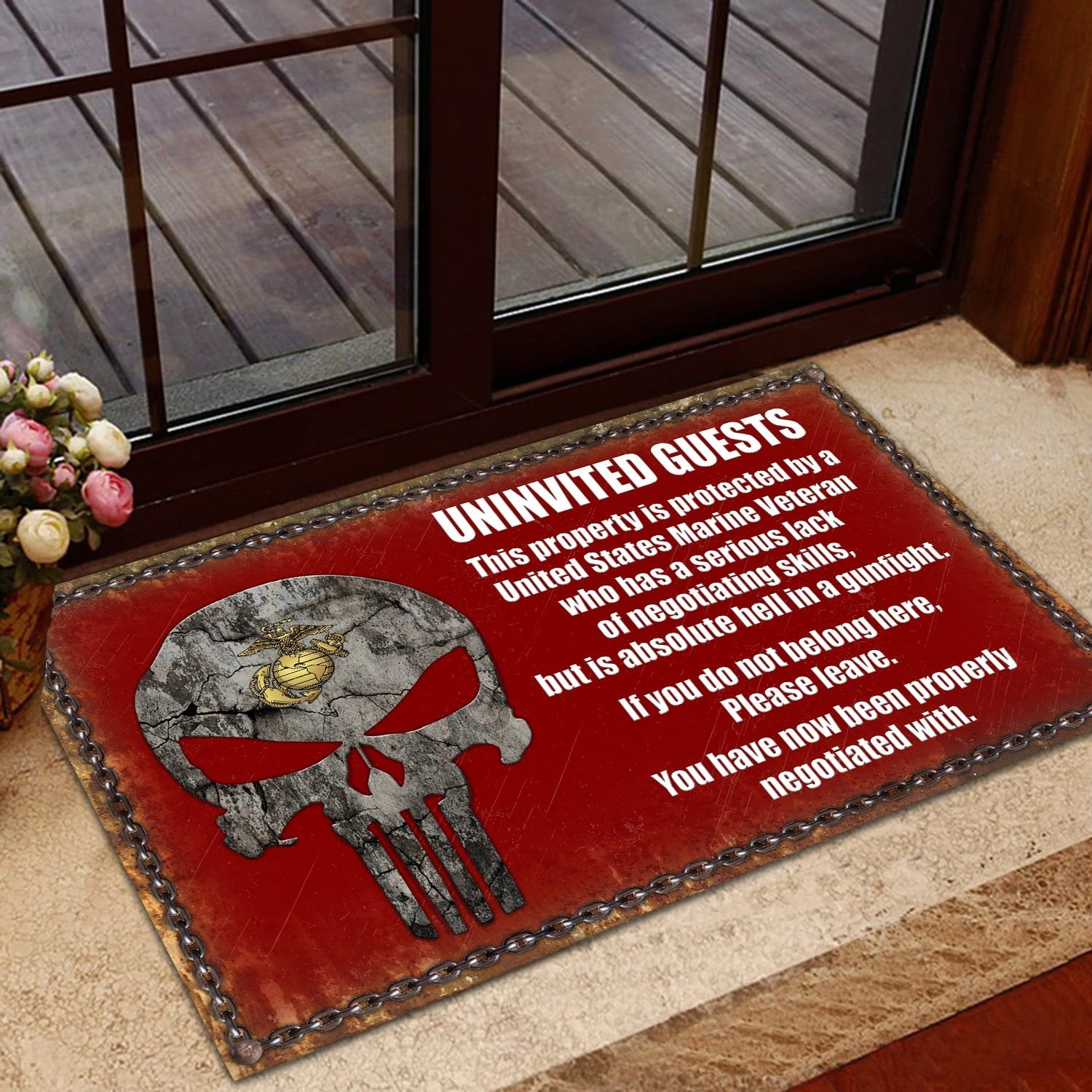 Unique US Multiple Service Veteran Doormat PVC190703