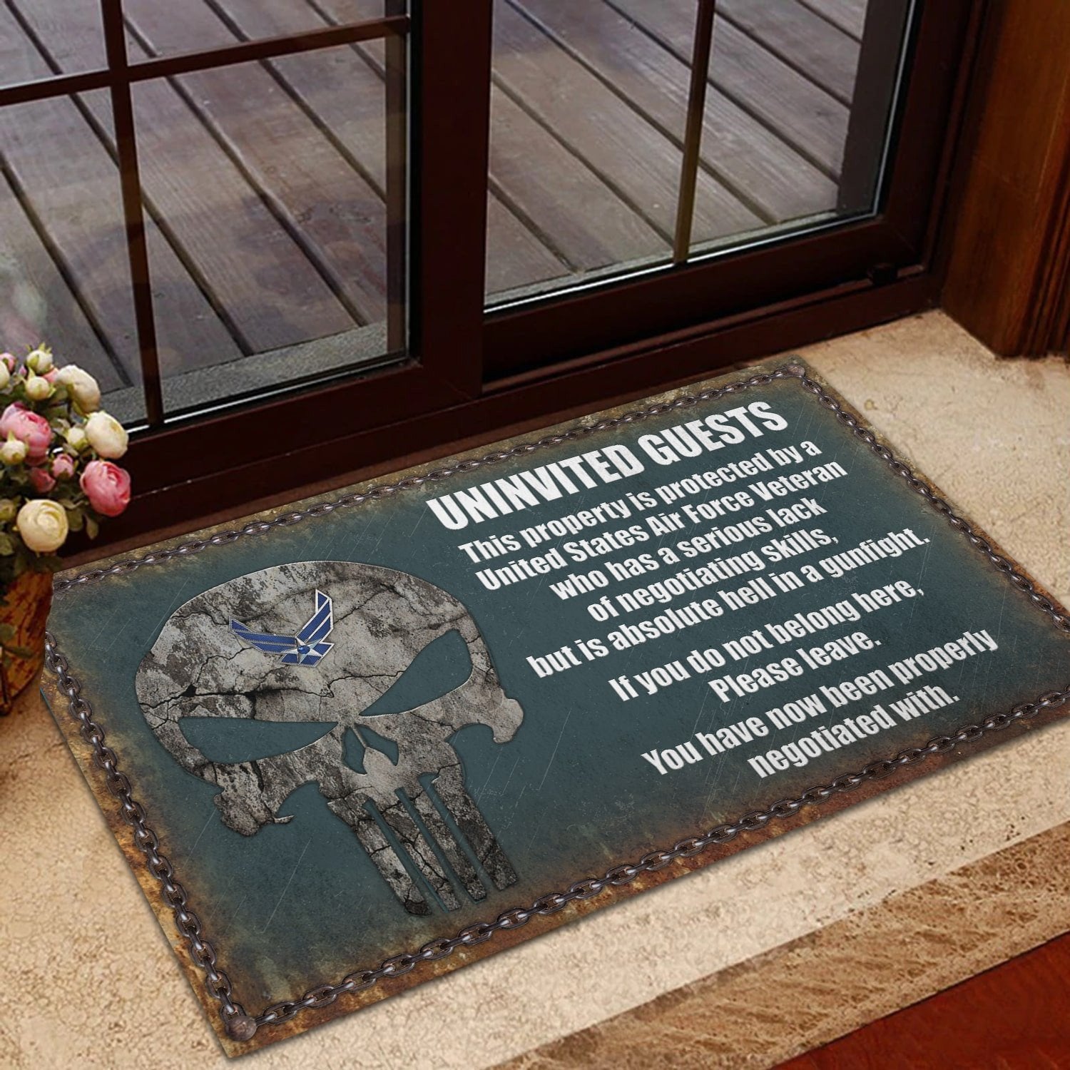 Unique US Multiple Service Veteran Doormat PVC190703