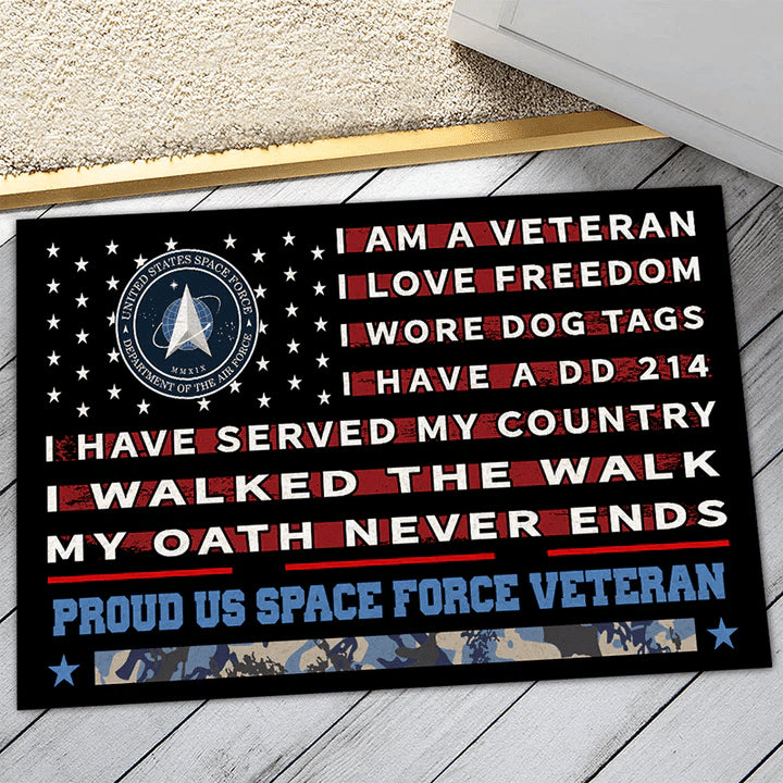 Unique Proud US Veteran Doormat PVC190815