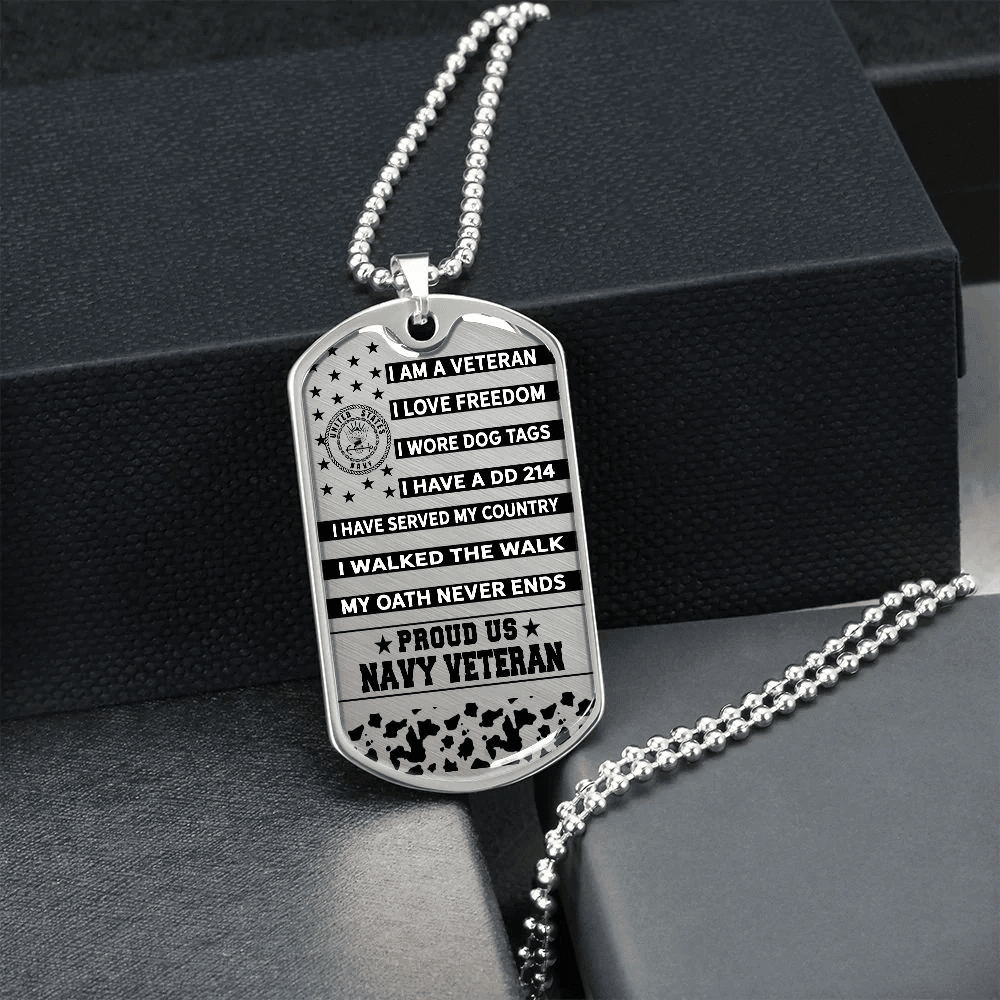 Unique US Veteran Dog Tag - I'm Proud TVNN050901
