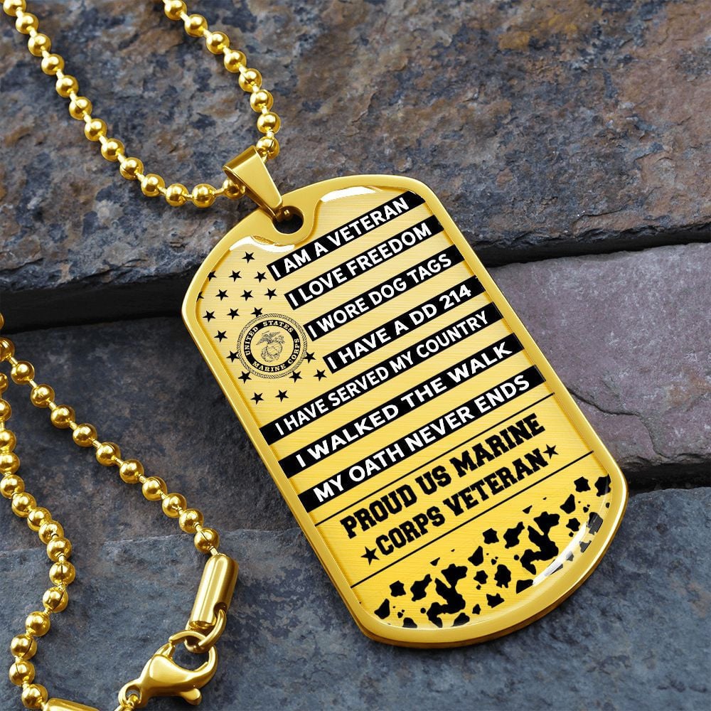 Unique US Veteran Dog Tag - I'm Proud TVNN050901