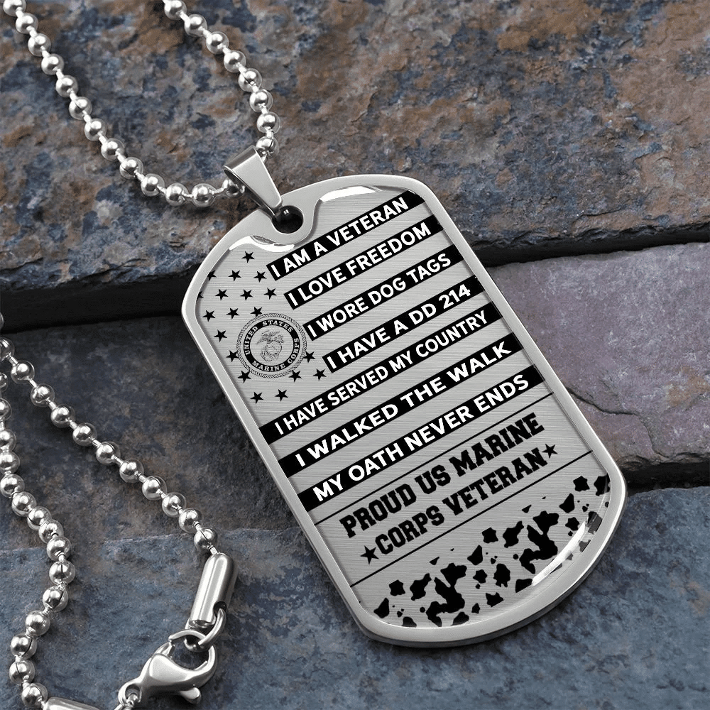 Unique US Veteran Dog Tag - I'm Proud TVNN050901