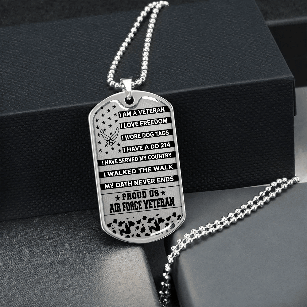 Unique US Veteran Dog Tag - I'm Proud TVNN050901