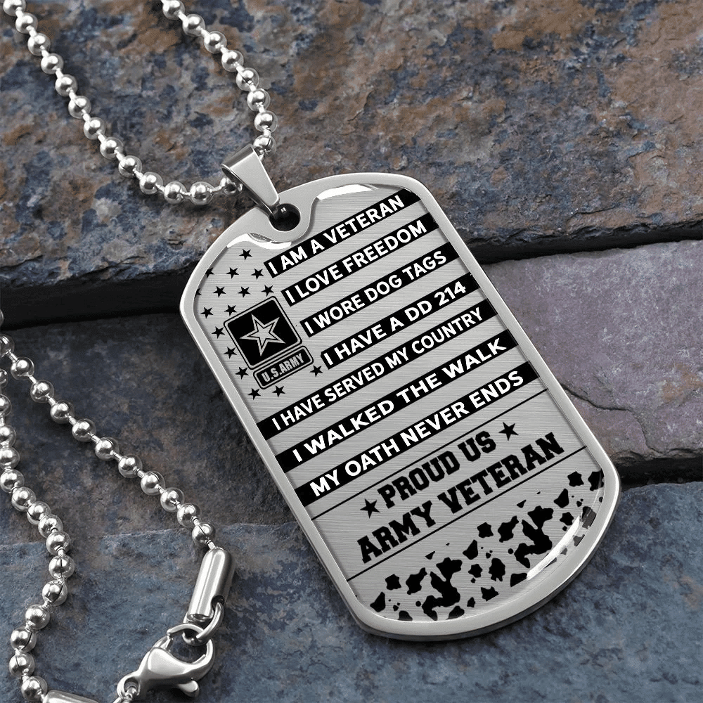 Unique US Veteran Dog Tag - I'm Proud TVNN050901