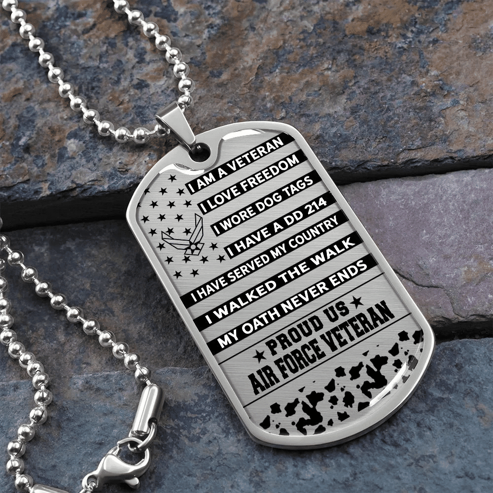 Unique US Veteran Dog Tag - I'm Proud TVNN050901