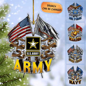 Unique Multiple Services US Veteran Ornament NPVC071011