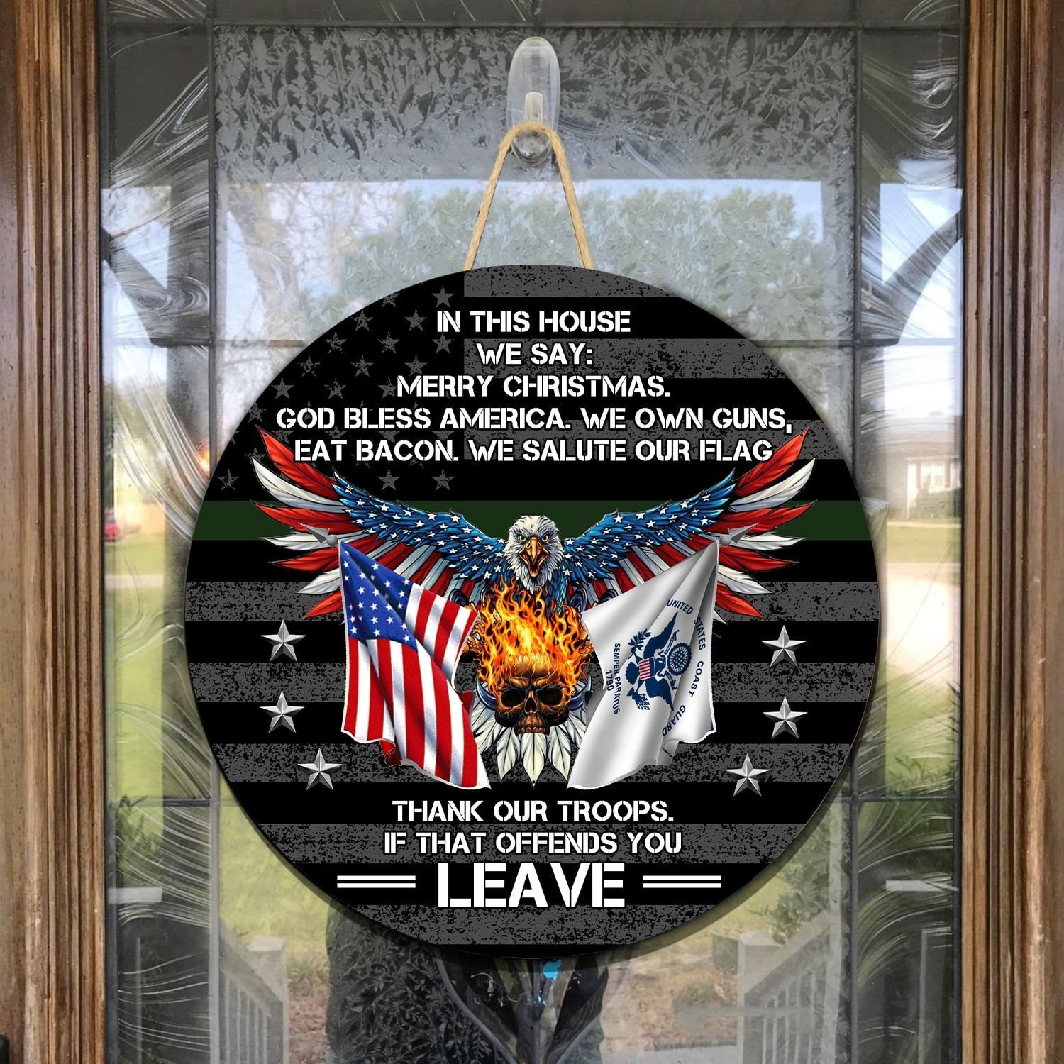 Premium In This House We Say Merry Christmas Wood Sign NPVC251004