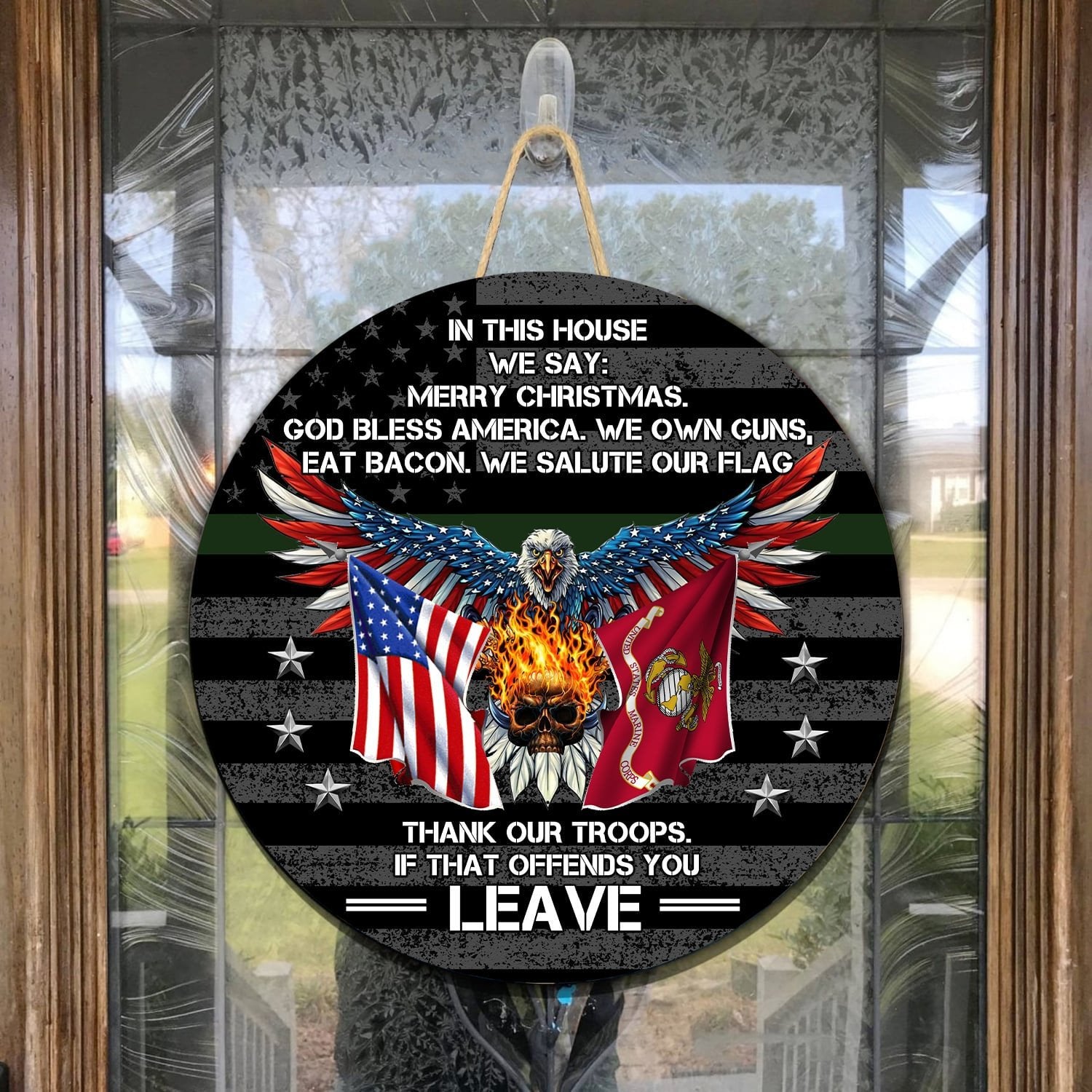 Premium In This House We Say Merry Christmas Wood Sign NPVC251004