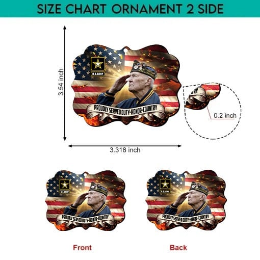 Unique Custom Photo US Veteran Ornament NPVC141101