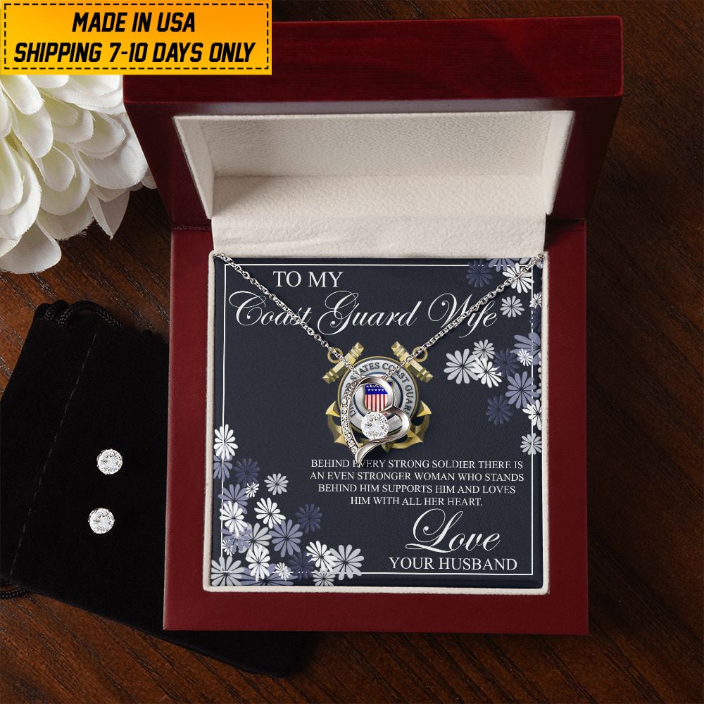 Unique US Veteran Wife Necklace Wife Gift From Husband NPVC020201