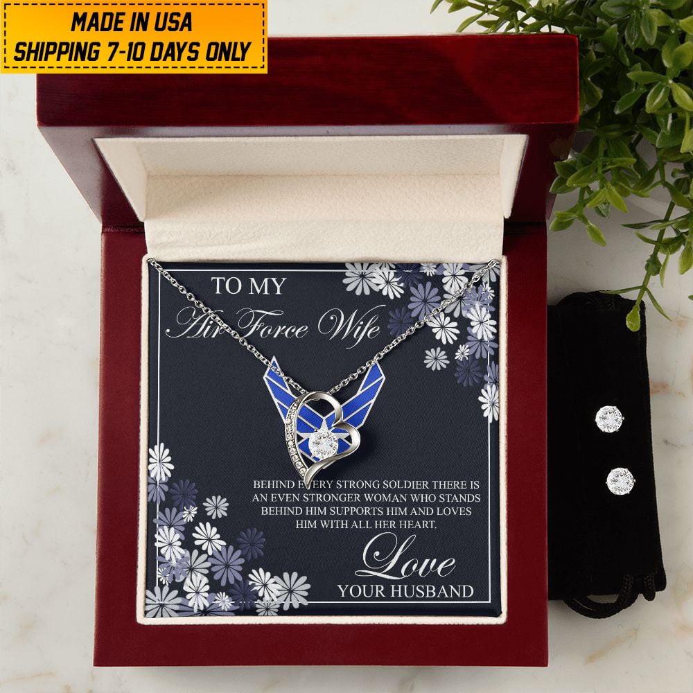 Unique US Veteran Wife Necklace Wife Gift From Husband NPVC020201