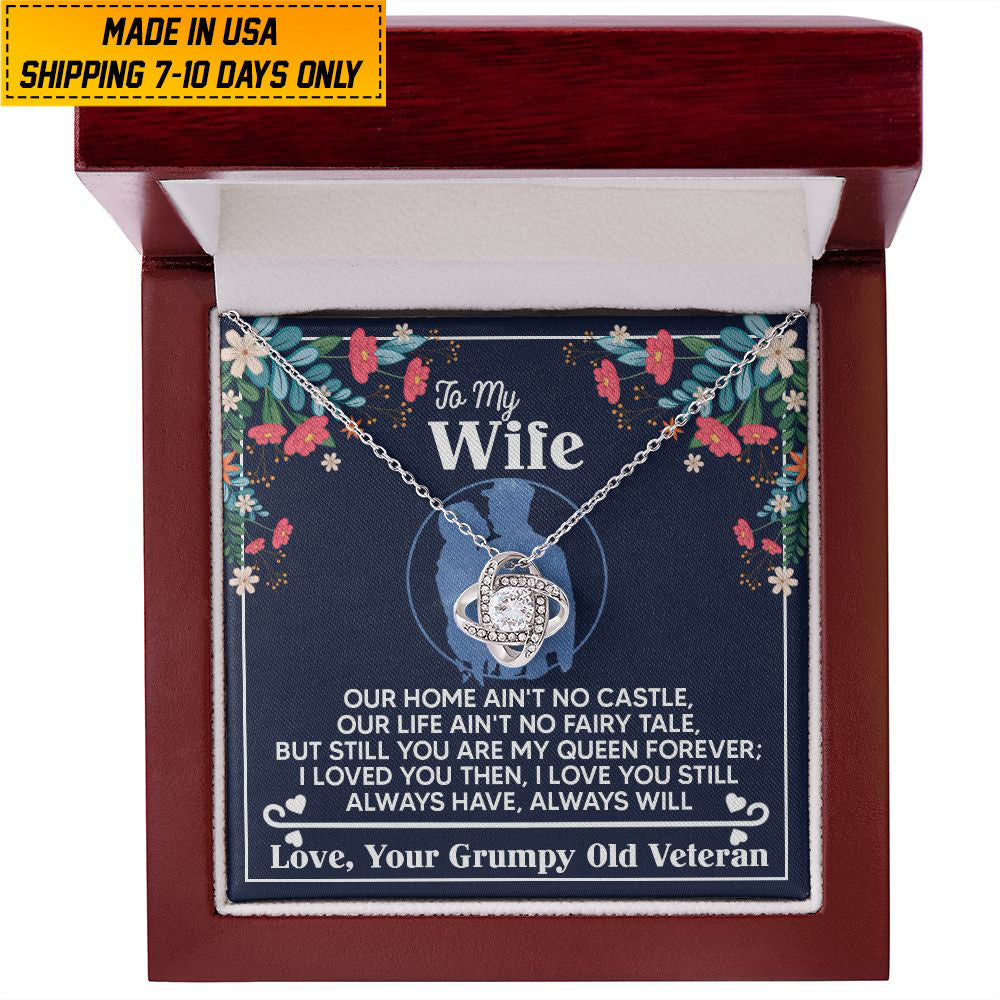 Premium US Veteran Wife Necklace Wife Gift From Husband NPVC020202