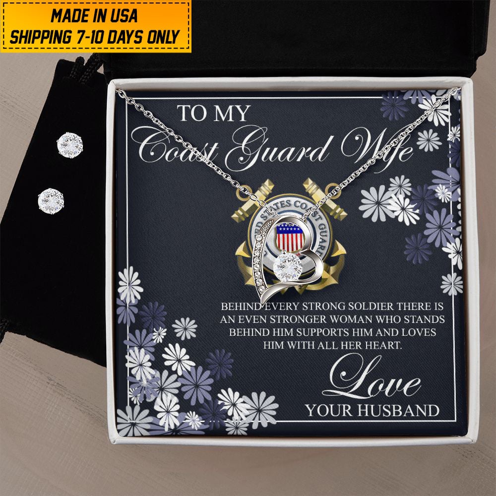 Unique US Veteran Wife Necklace Wife Gift From Husband NPVC020201