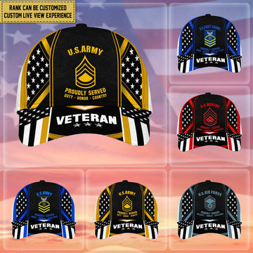 Unique Customized US Veteran Cap NPVC060404