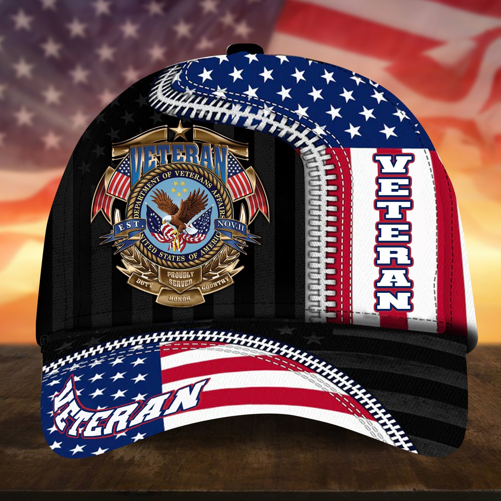 Unique Proudly Served US Veteran Cap NPVC310505