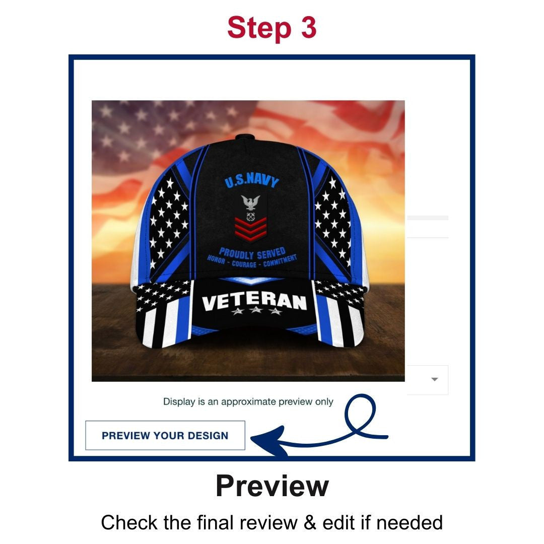 Unique Customized US Veteran Cap NPVC060404