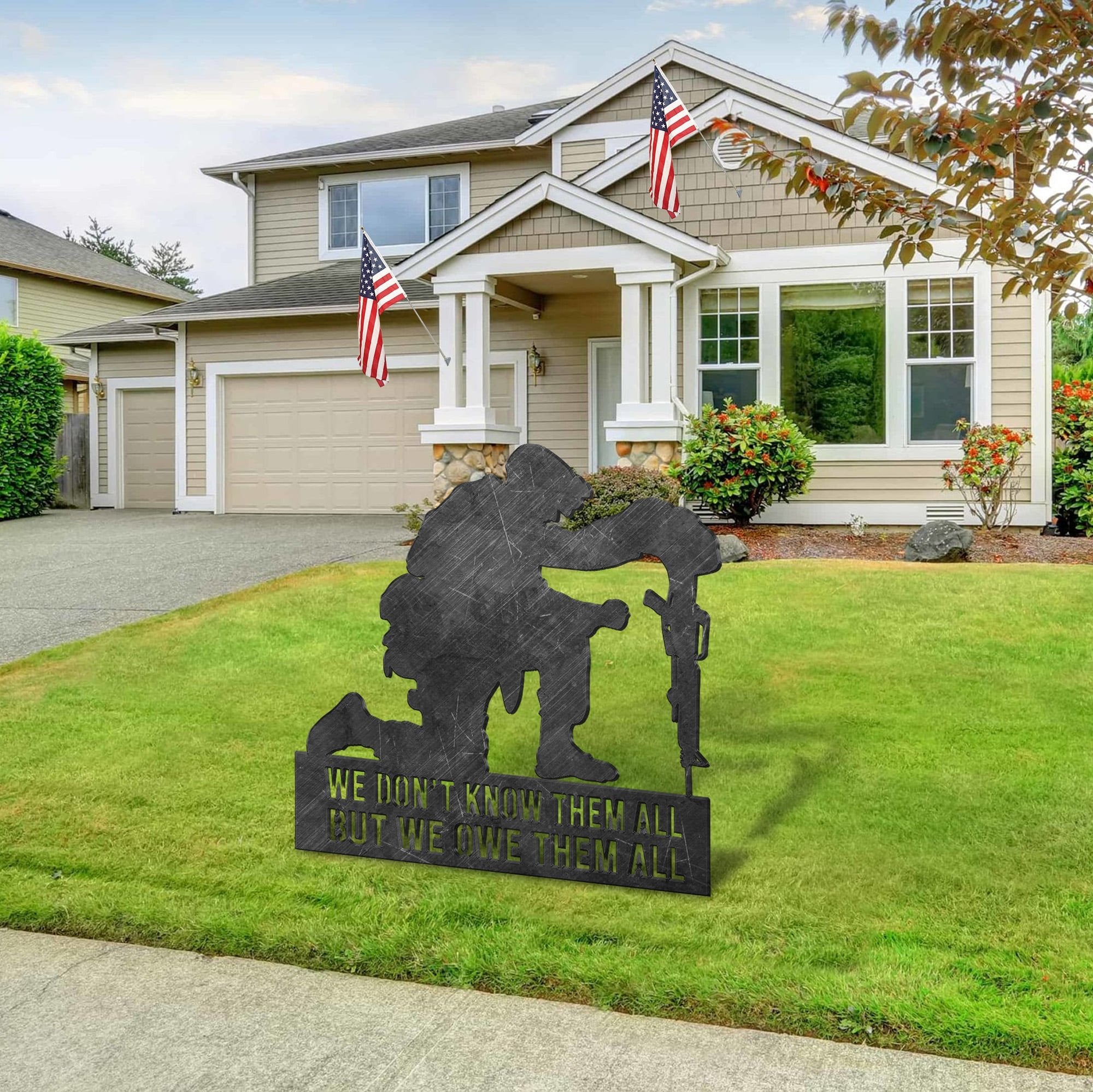 Premium We Don't Know Them All But We Owe Them All US Veterans Cut Metal Sign APVC130301