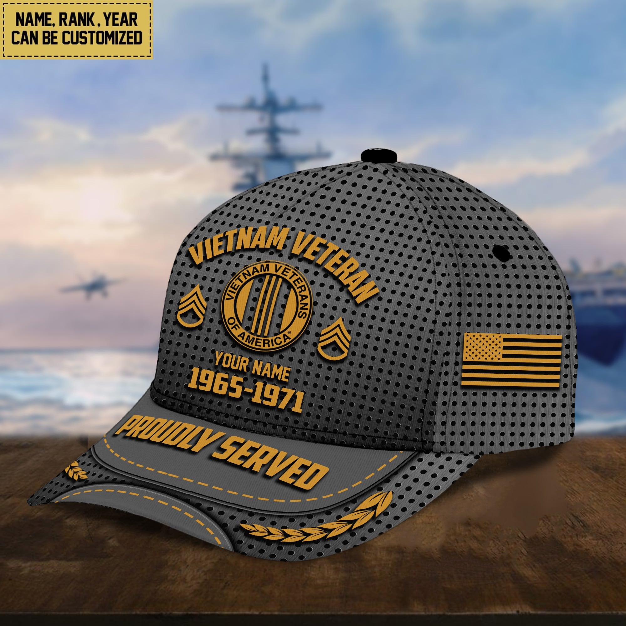 Vietnam Veteran Personalized Baseball Cap, Gift For Veterans Day, Father's Day, Memorial Day VPVC000206