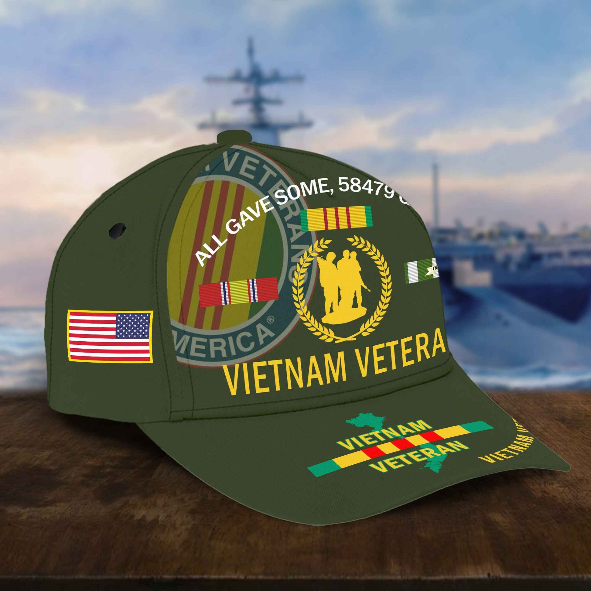 Vietnam Veteran Hat, Personalized Cap Gift For Gift For Veterans Day, Father's Day, Memorial Day VPVC0011
