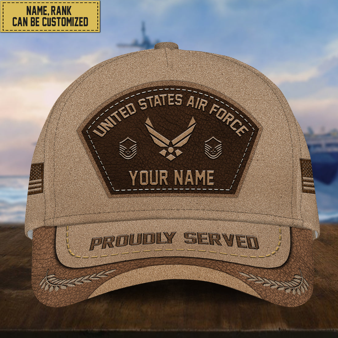 Customized USAF Veteran Hat - Personalized Name, Rank Gift For Air Force Veteran VPVC000904