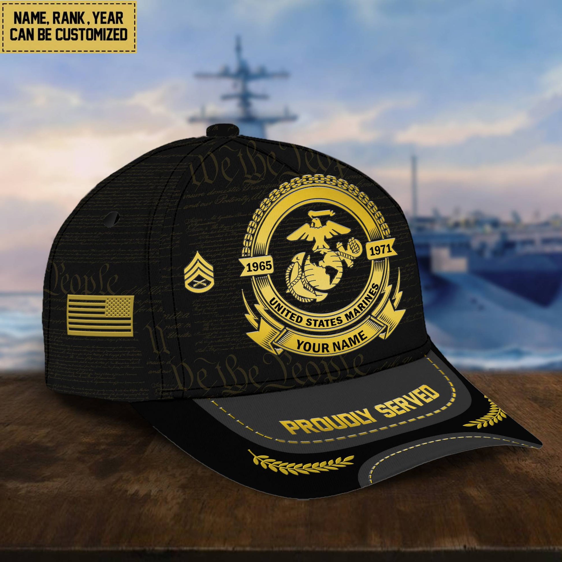 USMC Veteran Hat - Military Honor Marine Cap VPVC001703