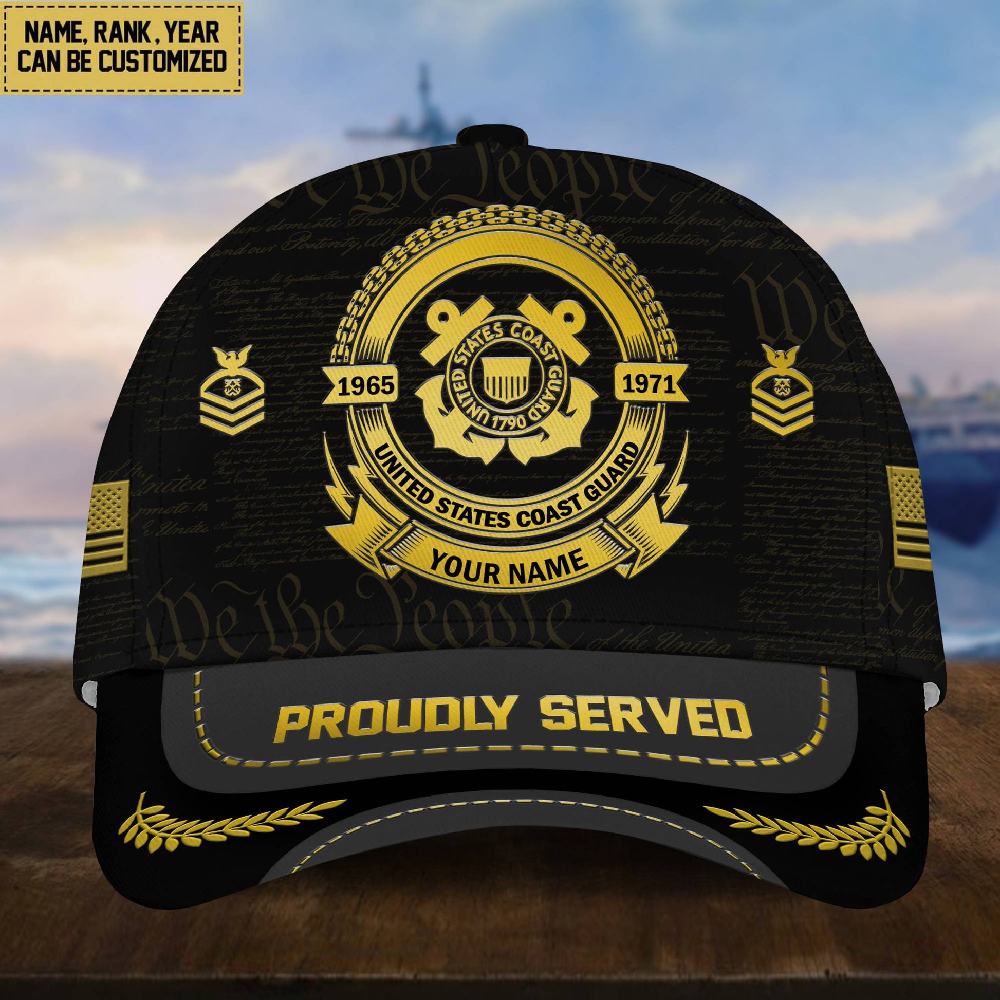 USCG Veteran Hat - Military Honor Coast Guard Cap VPVC001705