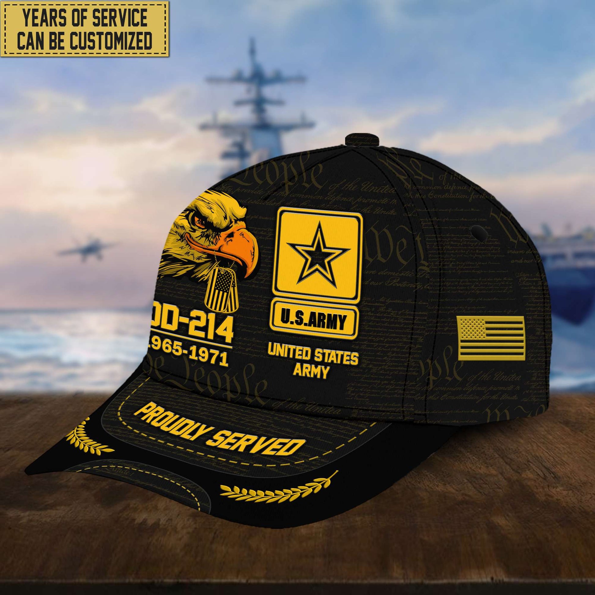 Customized US Army Veteran Hat – Print Cap Personalized VPVC001901