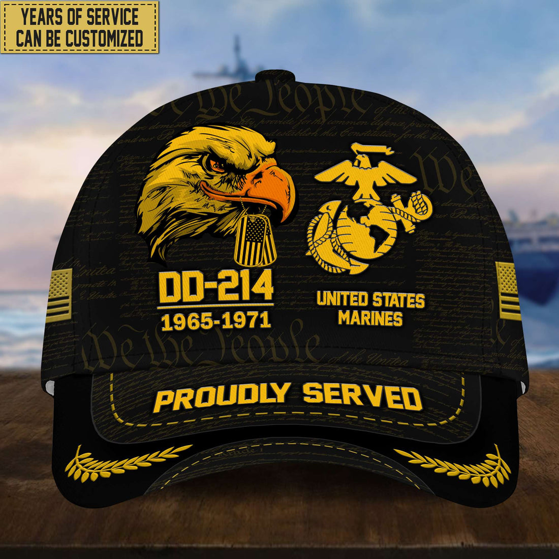 Customized US Marines Veteran Hat – Print Cap Personalized VPVC001903