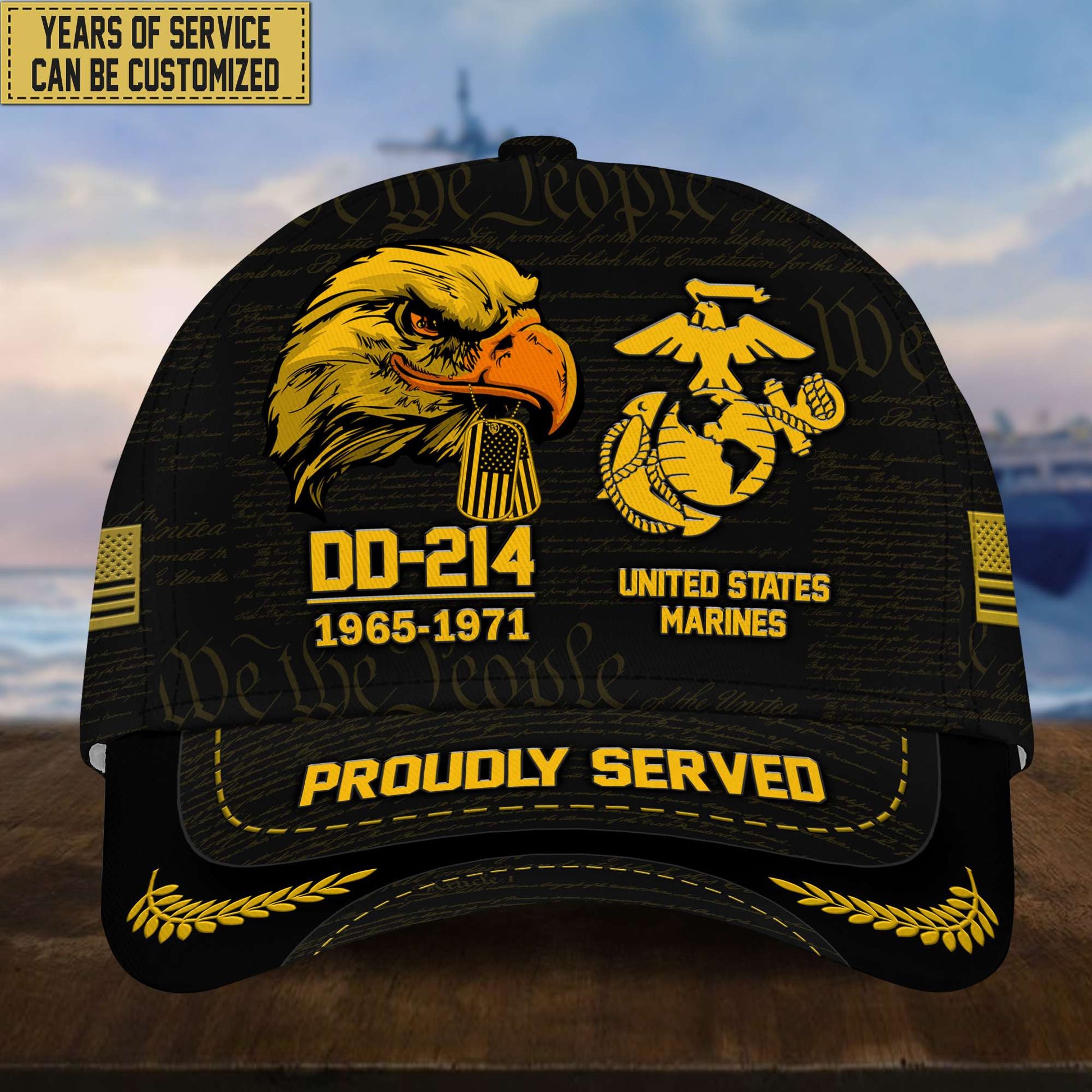 Customized US Marines Veteran Hat – Print Cap Personalized VPVC001903