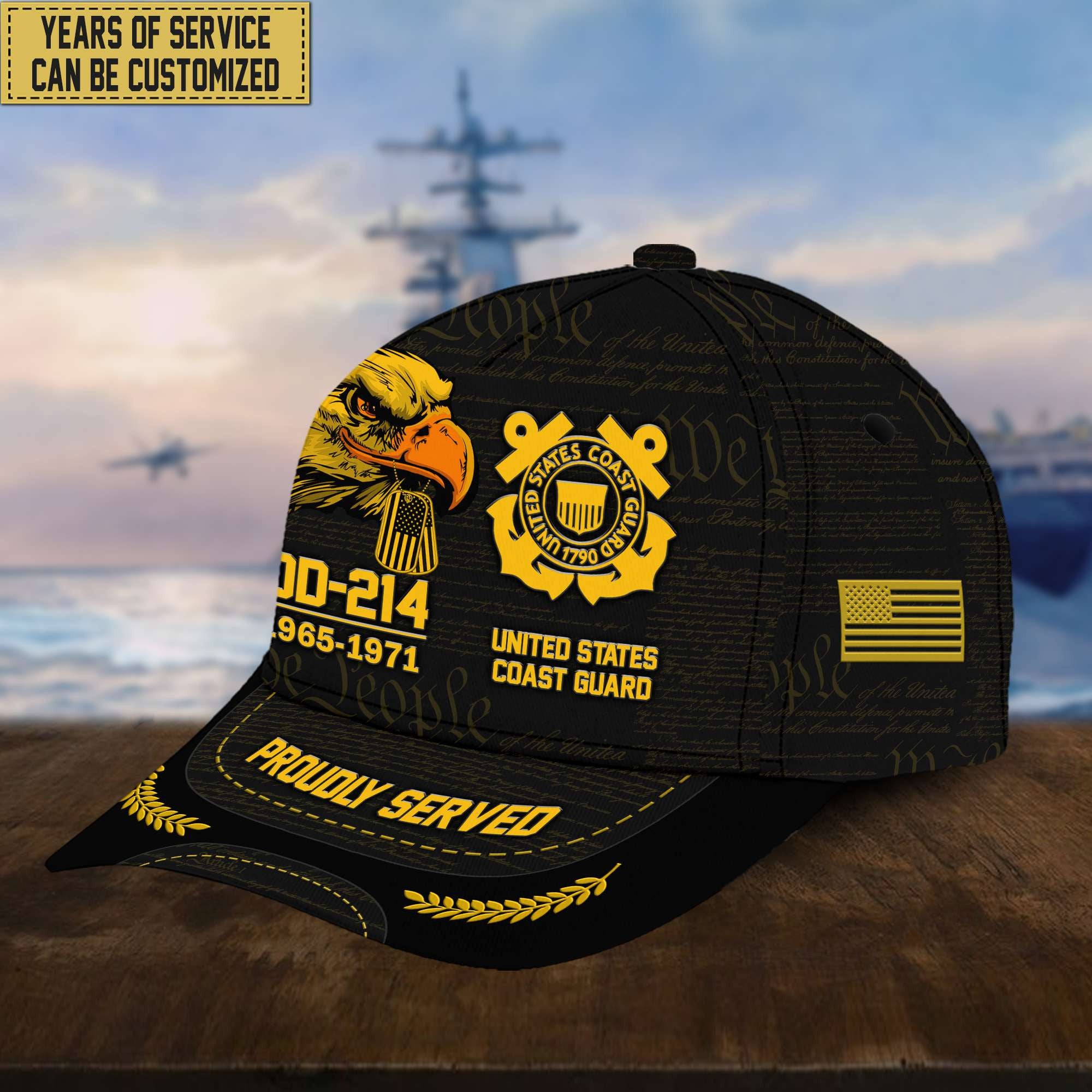 Customized USCG Veteran Hat – Print Cap Personalized VPVC001905