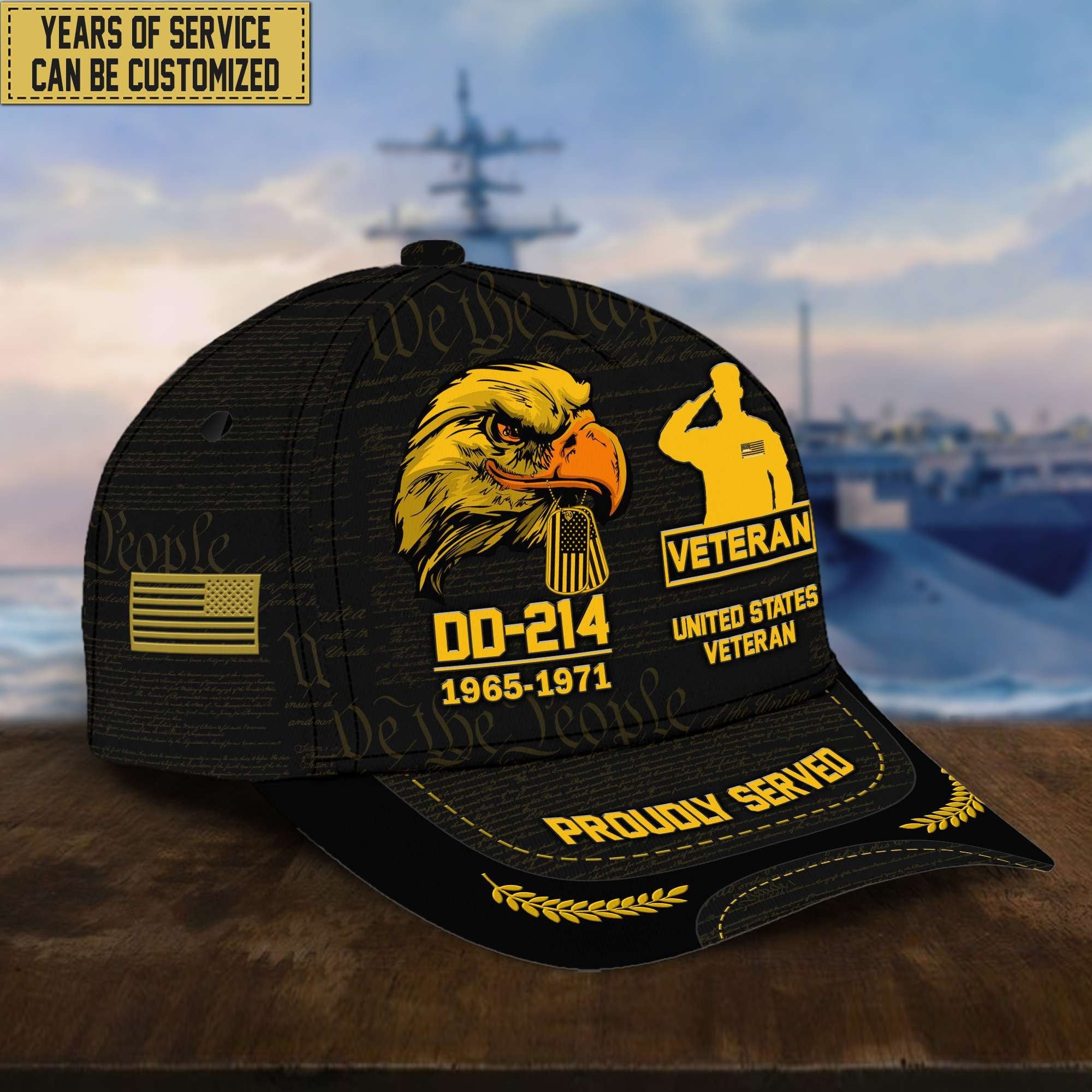 Customized US Veteran Hat – Print Cap Personalized VPVC001907