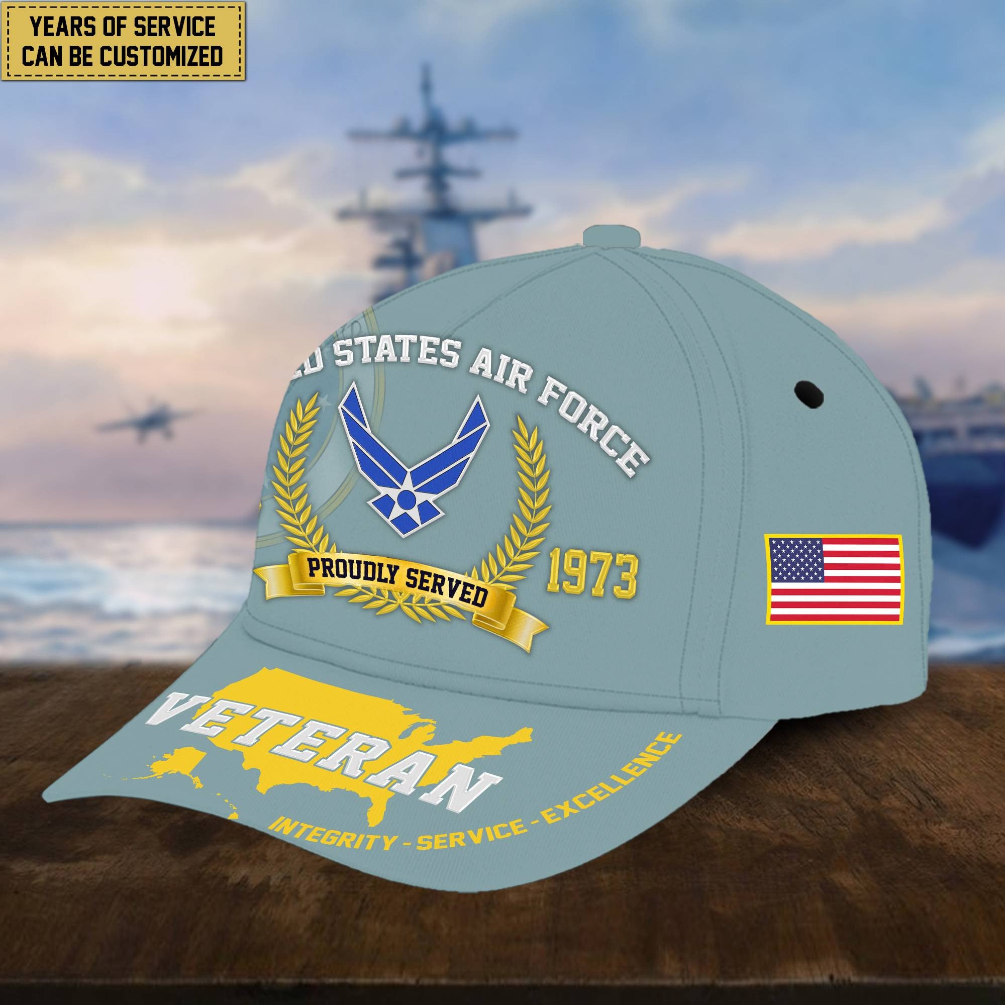 Personalized USAF Veteran Hat - Custom Years of Service, Gift For US Air Force Veteran VPVC001804