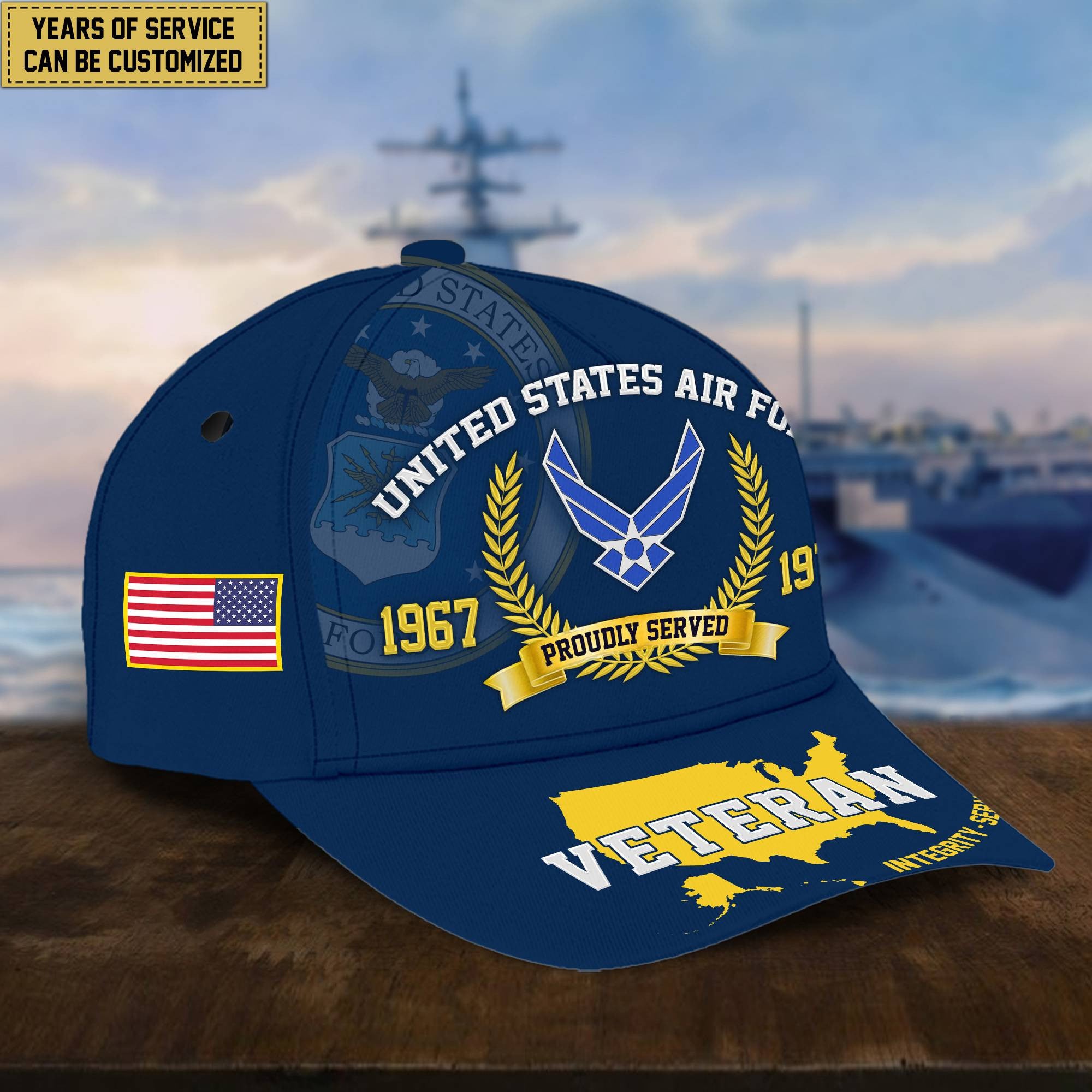 Personalized USAF Veteran Hat - Custom Years of Service, Gift For US Air Force Veteran VPVC001804