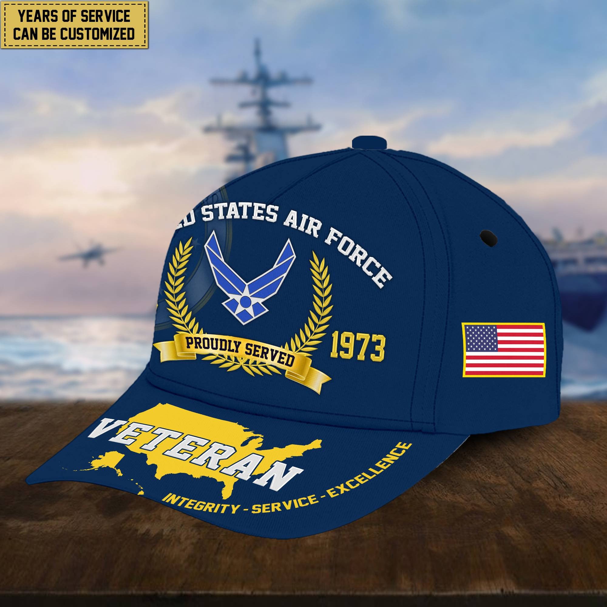 Personalized USAF Veteran Hat - Custom Years of Service, Gift For US Air Force Veteran VPVC001804