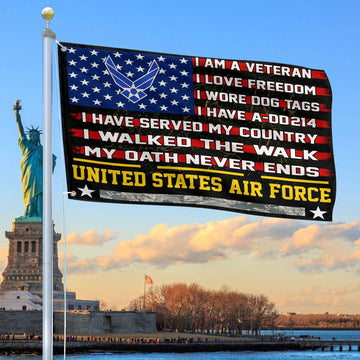 Premium USAF Veteran Grommet Flag Gift For Veterans Day, Father's Day, Memorial Day VPVC100104