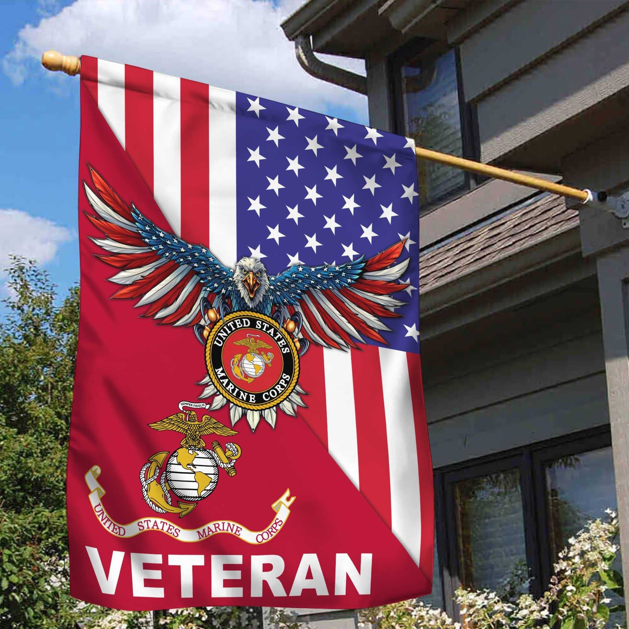 US Marine Veteran Garden Flag – House Flag VPVC100203