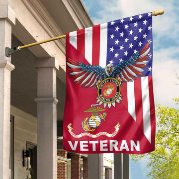 US Marine Veteran Garden Flag – House Flag VPVC100203