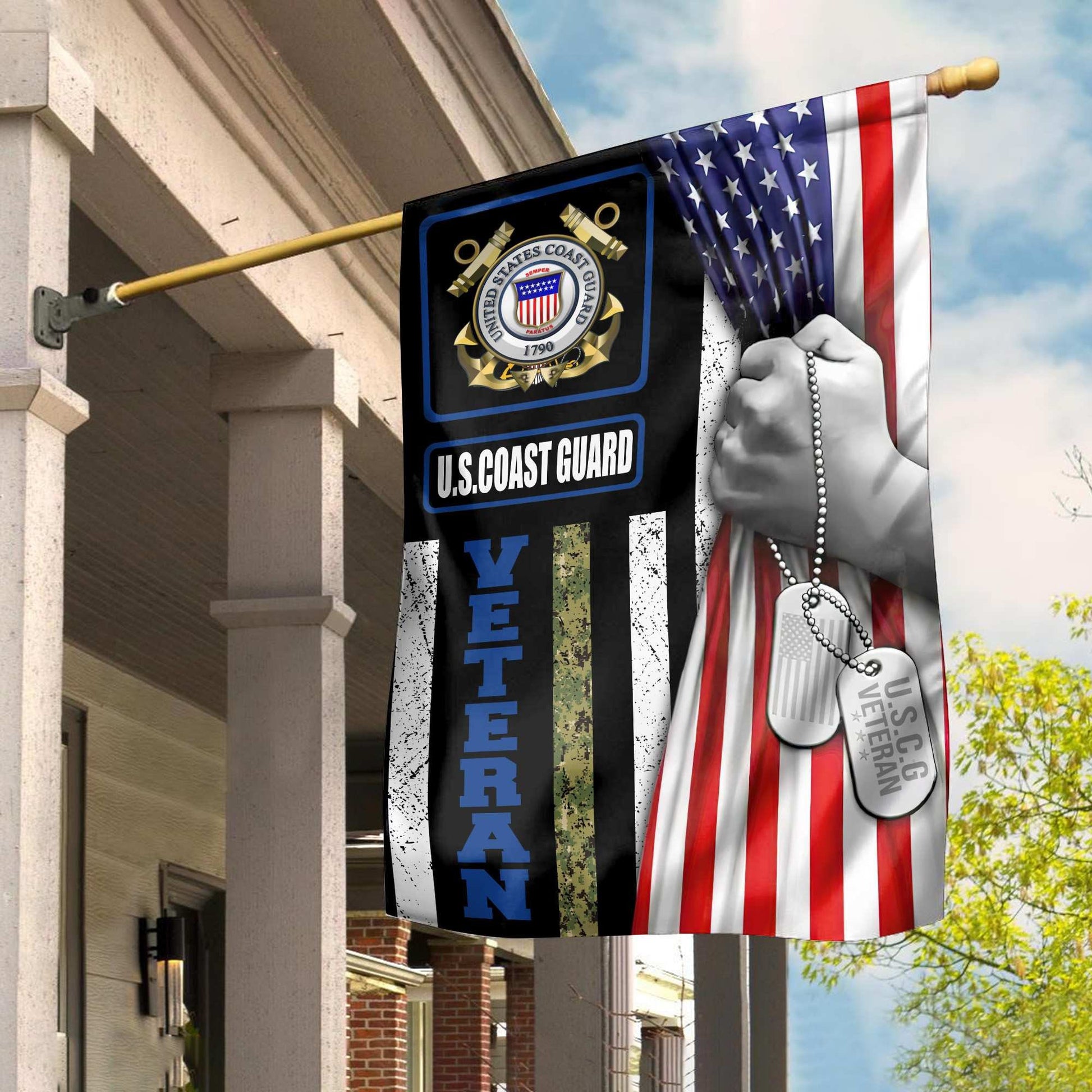 USCG Veteran Garden Flag – House Flag VPVC100305
