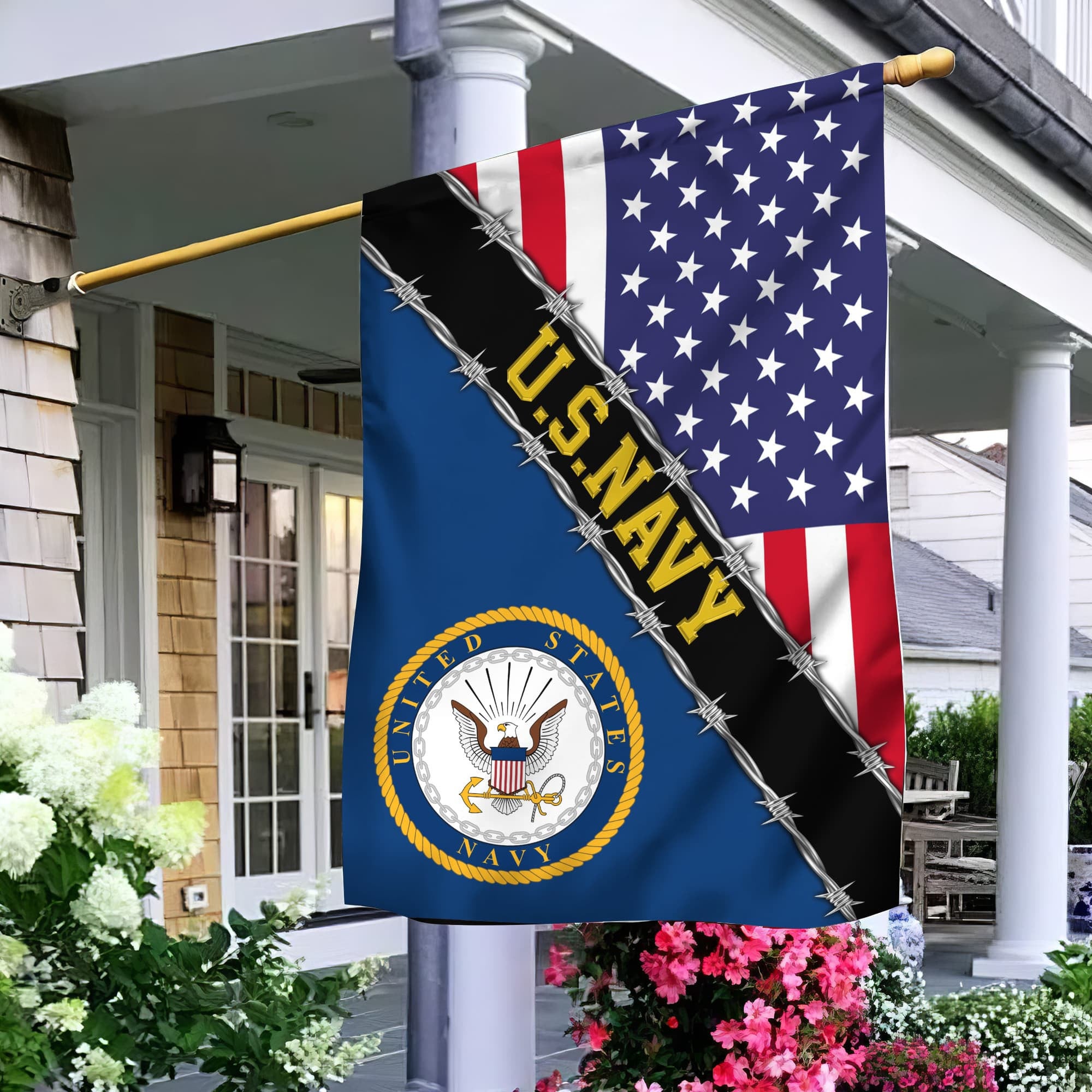 US Navy Garden Flag - House Flag, Gift For Veterans Day, Father's Day, Memorial Day VPVC100502