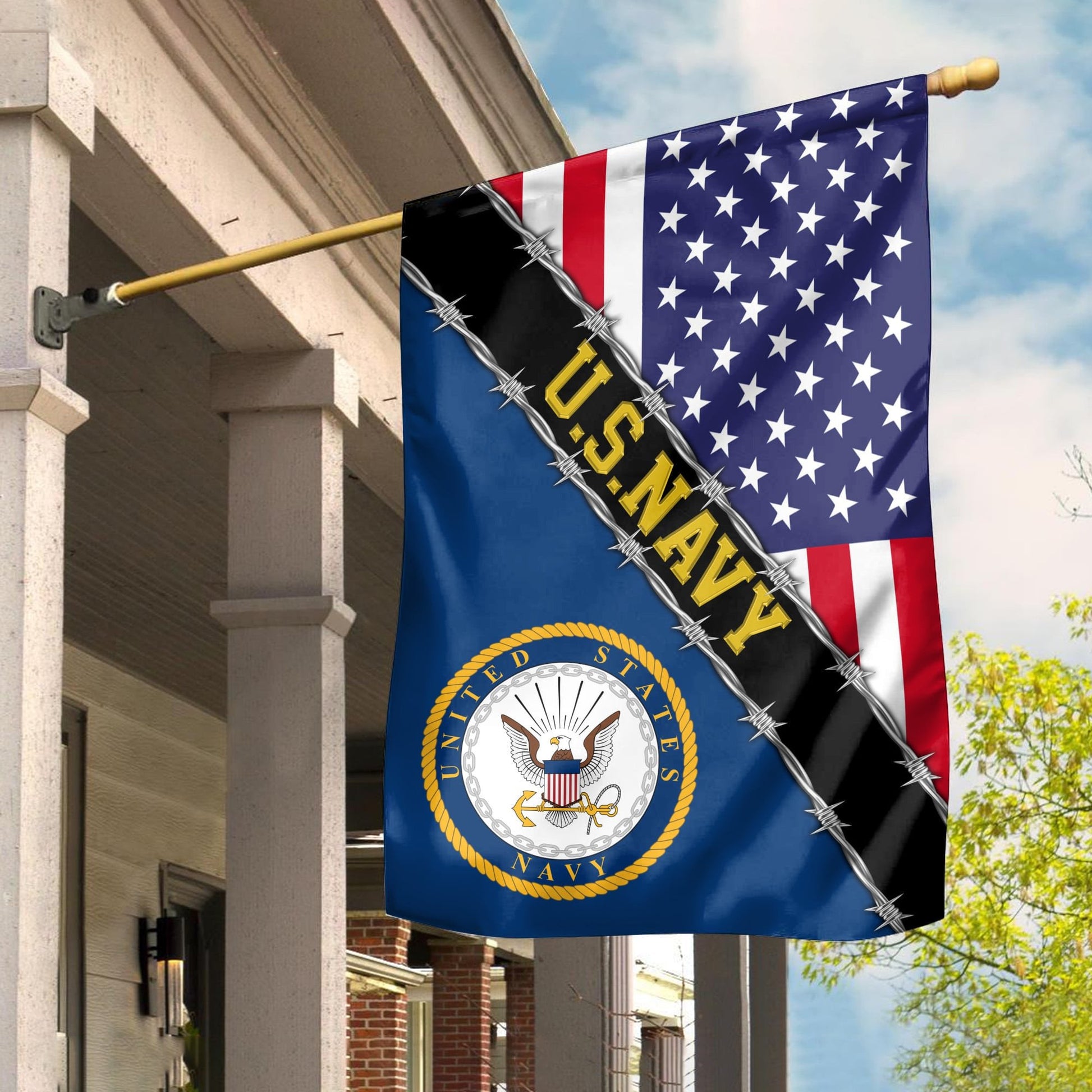 US Navy Garden Flag - House Flag, Gift For Veterans Day, Father's Day, Memorial Day VPVC100502