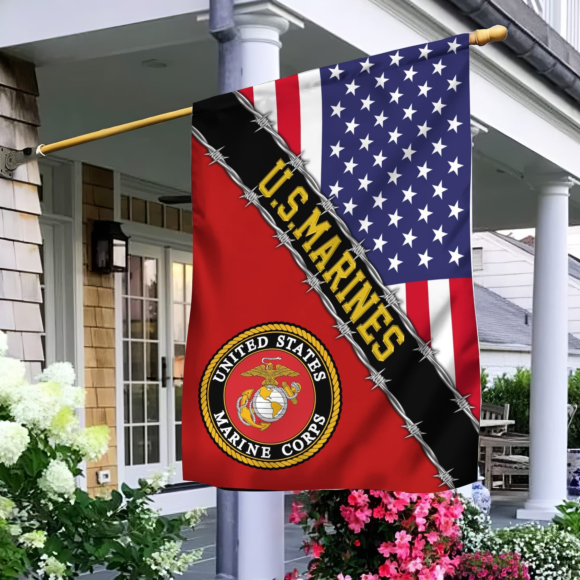 US Marines Garden Flag - House Flag, Gift For Veterans Day, Father's Day, Memorial Day VPVC100503