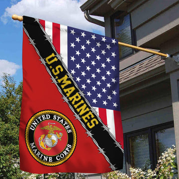 US Marines Garden Flag - House Flag, Gift For Veterans Day, Father's Day, Memorial Day VPVC100503
