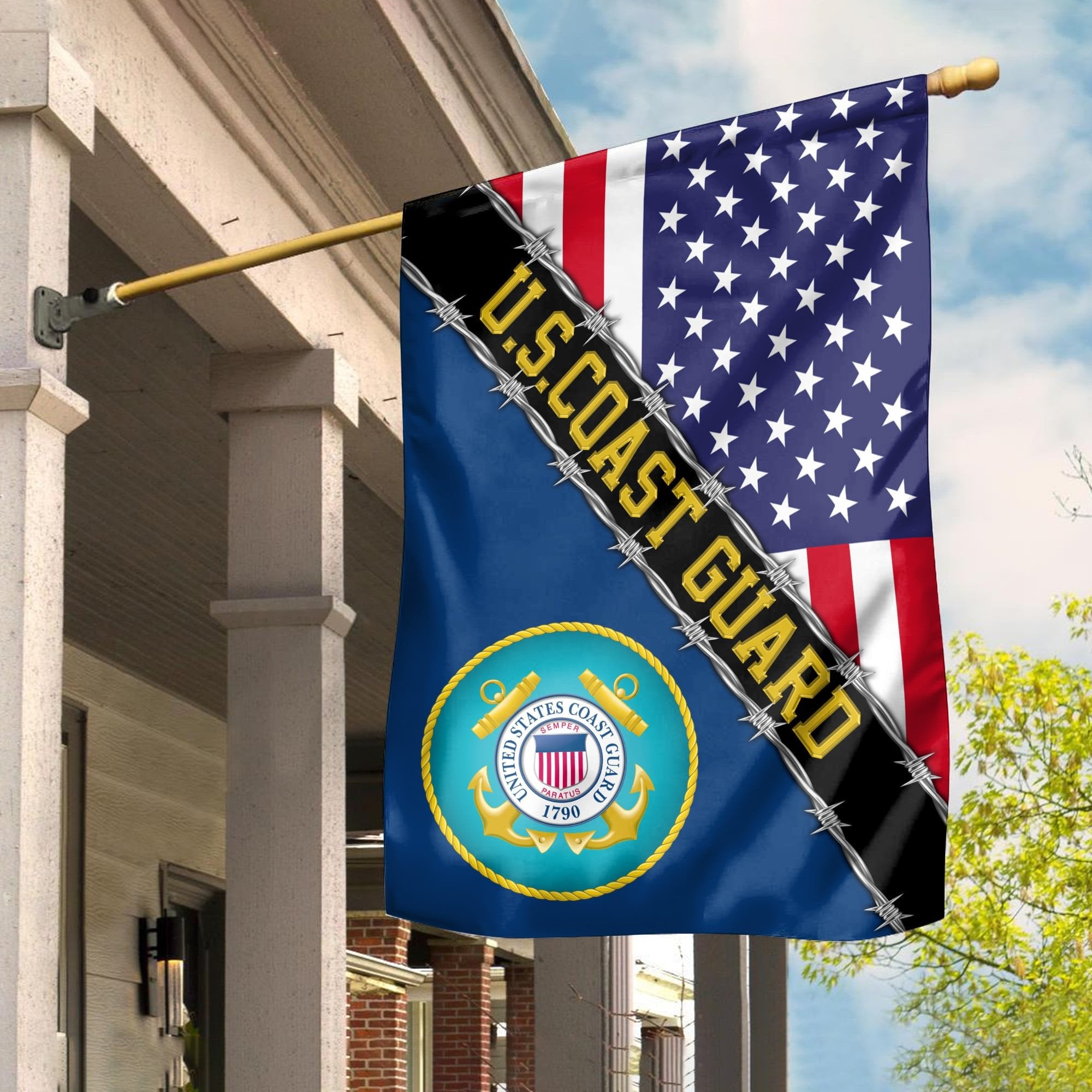 USCG Garden Flag - House Flag, Gift For Veterans Day, Father's Day, Memorial Day VPVC100505