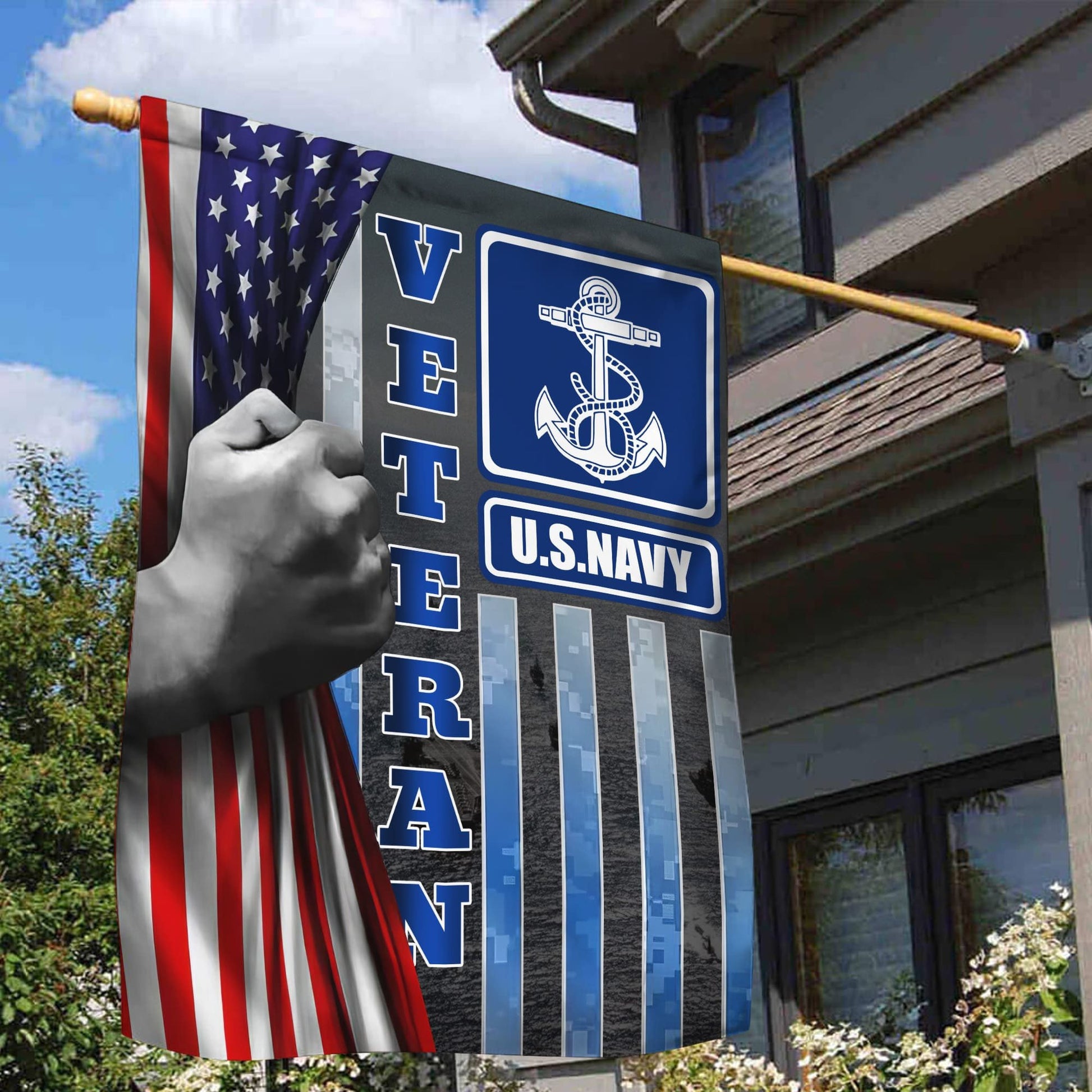 US Navy Garden Flag - House Flag, Gift For Veterans Day, Father's Day, Memorial Day VPVC100602