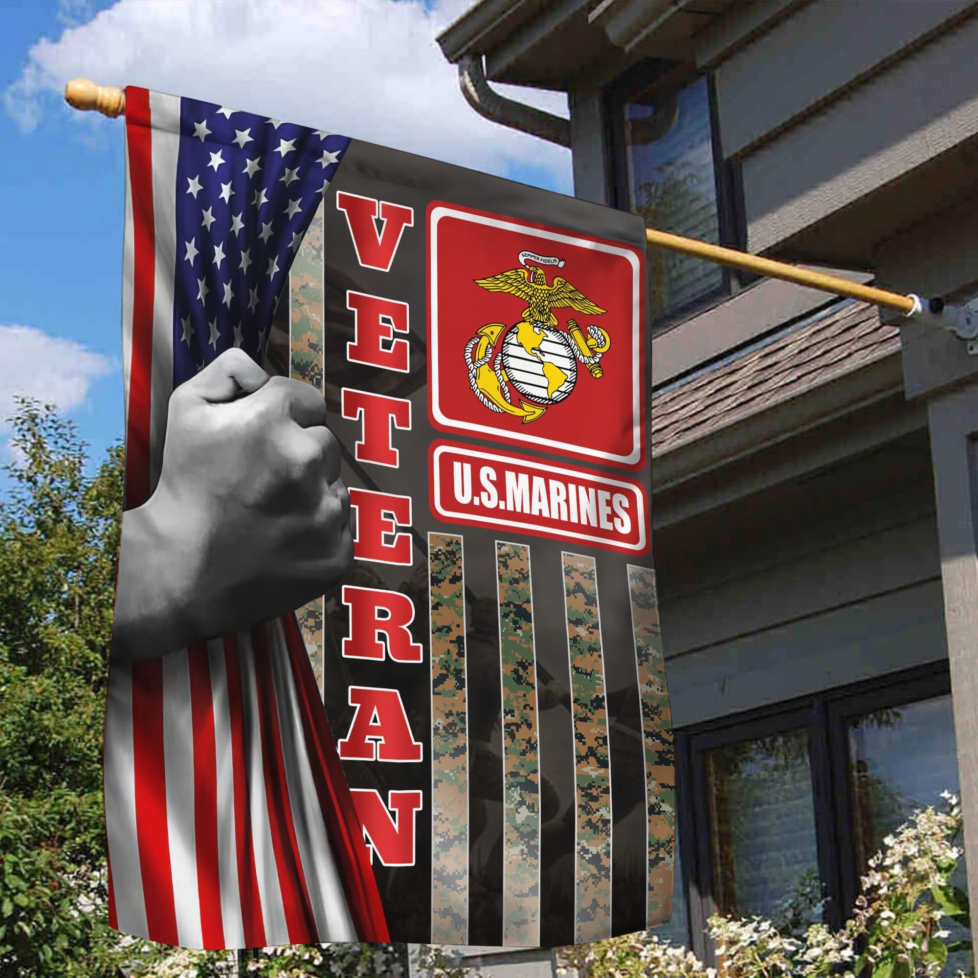 US Marines Garden Flag - House Flag, Gift For Veterans Day, Father's Day, Memorial Day VPVC100603